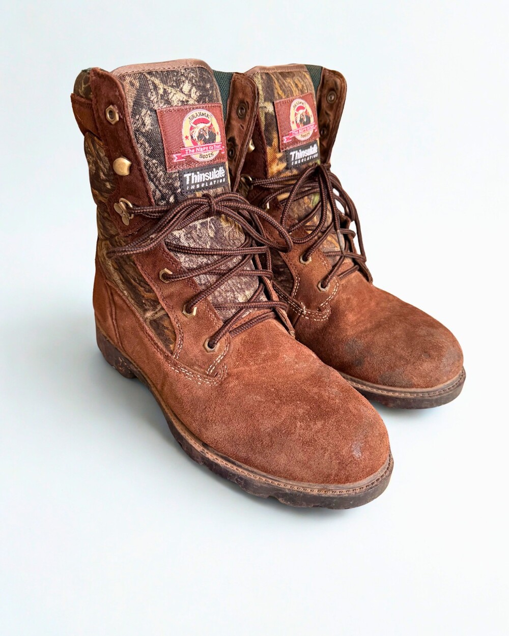 Brahma Hunter Men’s 10.5 Hunting Boots Waterproof Suede Mossy Oak Thinsulate